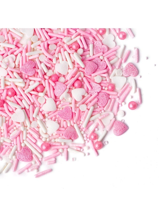 Sweets Indeed Sprinkles Heart Edible Mix Perfect for Cake Decorations Baking Ice Cream Cookies Cupcake Topper 4 ounces - Image 2